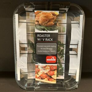 Euro Home 14'' Premium Non-Stick Roaster W/ V Rack Pan - New